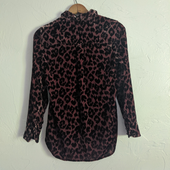 J. Crew | Petite Shirt in Drapey Velvet Leopard - Picture 8 of 8